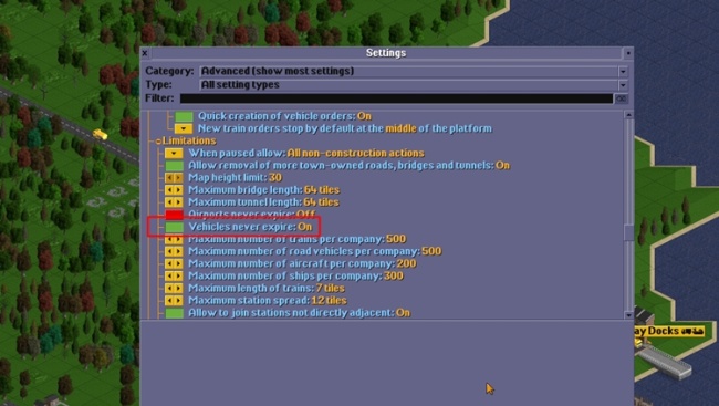 OpenTTD – Auto-Renewing Aging Vehicles
